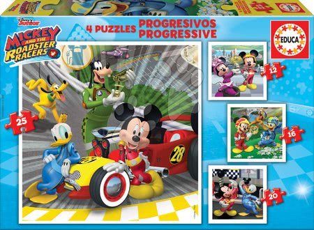 Progresívne detské puzzle - Puzzle Mickey Roadster Racers Educa
