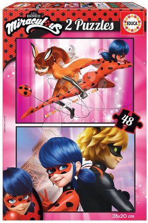 Miraculous: Tales of Ladybug & Cat Noir - Puzzle Miraculous Ladybug Educa 2x48 dielov od 4 rokov