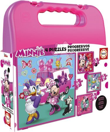 Progresivní dětské puzzle - Puzzle v kufříku Minnie happy helpers Case Educa