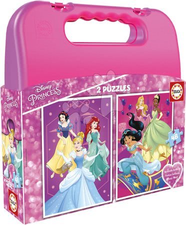 Detské puzzle do 100 dielov - Puzzle v kufríku Disney Princess Case Educa