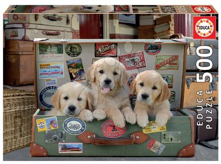 Educa - Puzzle Pupies in the Luggage Educa