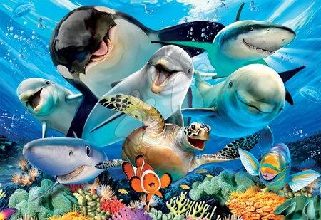 500 darabos puzzle - Puzzle Underwater selfies Educa_1