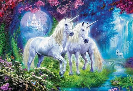 Hračky pre všetkých od 10 rokov - Puzzle Unicorns in the forest Educa_1