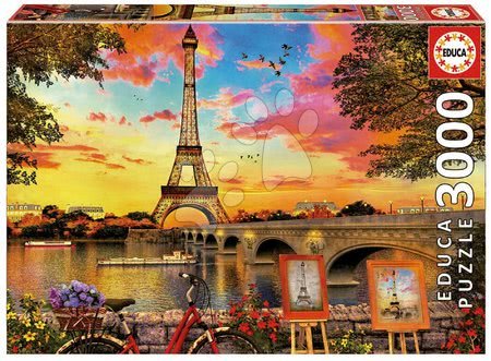 Puzzle - Puzzle Sunset in Paris Educa