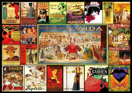 Puzzle 3000 dílků - Puzzle Collage of Operas Educa - 1