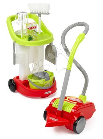 Hry na domácnost - Úklidový vozík s kbelíkem a vysavačem 3v1 CleanHome Écoiffier - 6