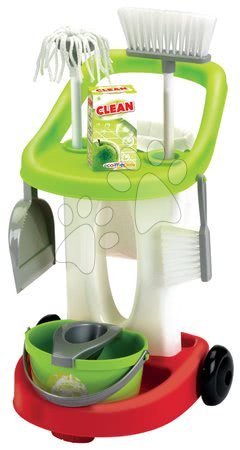 Hry na profese - Set úklidový vozík s kbelíkem a žehlicím prknem Clean Home Écoiffier_1