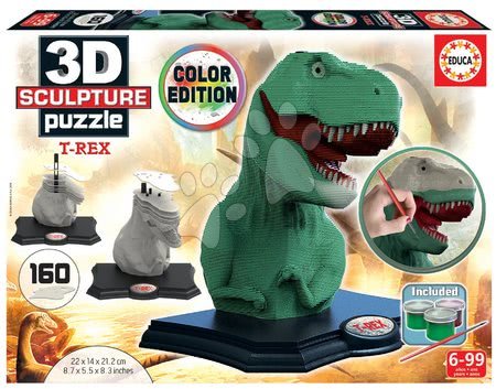 Puzzle 3D - Szobor puzzle 3D Sculpture T-Rex Educa - 1
