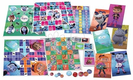 Jocuri de societate în limbi străine - Joc de societate pentru copii Vampirina 8in1 Special game set Educa - 1