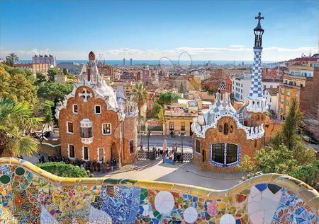 1000 delne puzzle - Puzzle Barcelona View from Park Guell Educa - 1
