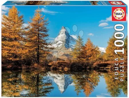 Hračky pre všetkých od 10 rokov - Puzzle Matterhorn Mountain in Autumn Educa