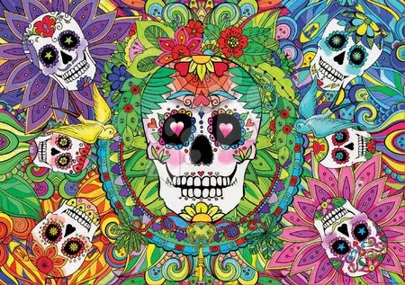 Svjetleće puzzle - Neon puzzle Sugar Skulls Educa - 1