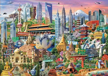 Hračky pre všetkých od 10 rokov - Puzzle Asia Landmarks Educa_1