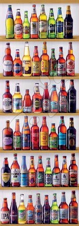  - Puzzle panoramiczne World Beers Educa 2000 elementów i klej Fix od 11 roku_1
