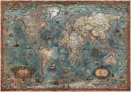 Dlouhé zimní večery - Puzzle Historical World Map Educa_1