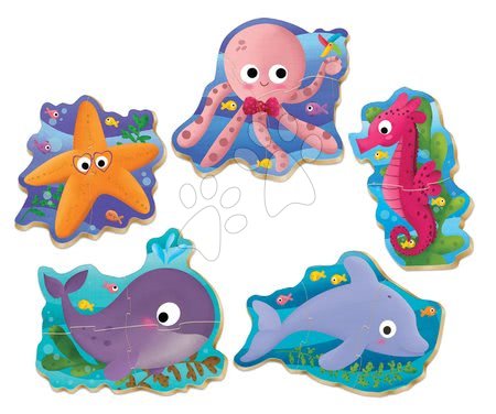 Puzzle pre najmenších - Puzzle pre najmenších Baby 5 Educa Morské zvieratká od 12 mes_1