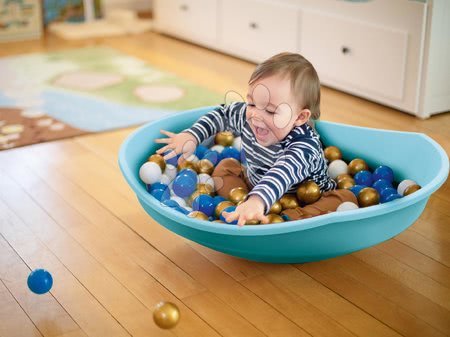 Jucării pentru bebeluși - Con de balansare cu pernă Cosy Top Swing Smoby dezvoltă multiplu motorica și mișcarea și cadou 60 de bc. de mingi de la 12 luni_1