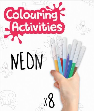 Puzzle dla dzieci od 100-300 elementów - Puzzle kolorowanki Piraci Colouring Activities w walizce Educa - 1