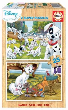 Drevené Disney puzzle - Drevené puzzle pre deti Disney zvieratká Educa