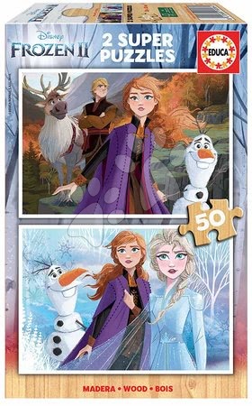 Drevené Disney puzzle - Drevené puzzle pre deti Frozen Educa