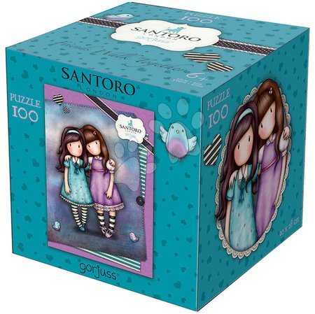 Puzzle și jocuri de societate - Puzzle Mini Cubes Santoro London Gorjuss Friends walk together Educa