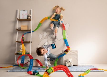 Mașinuțe - Set pistă flexibilă de mașini Flextrem Discovery Set Smoby_1