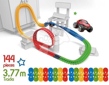 Avtomobilčki in simulatorji vožnje Smoby - Komplet fleksibilna avtosteza Flextrem Discovery Set Smoby