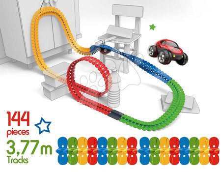 Mașinuțe - Set pistă flexibilă de mașini Flextrem Discovery Set Smoby