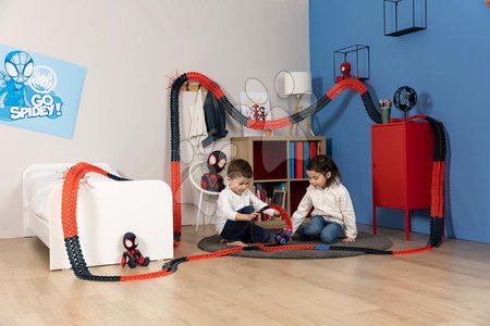 Pistas para coches - Pista de coches flexible Spidey Marvel Flextreme Set Spin Morales Smoby - 10