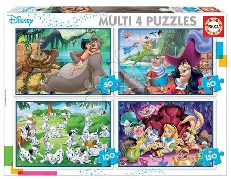 Progresivní dětské puzzle - Puzzle Multi 4 Disney Educa