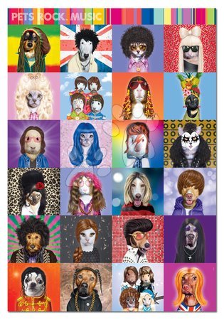 1000 darabos puzzle - Puzzle Pets Rock Music Educa - 1