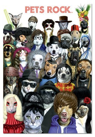 Puzzle cu 1000 de bucăți - Puzzle Pets Rock Educa - 1