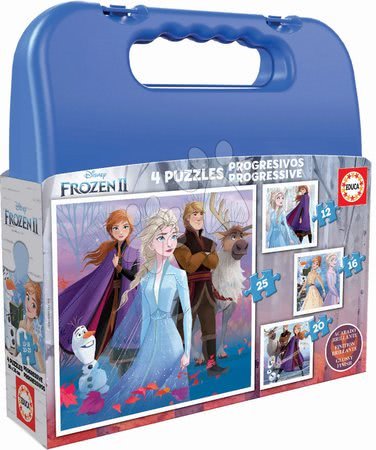 Progresivní dětské puzzle - Dětské puzzle v kufříku Frozen 2 Case Educa