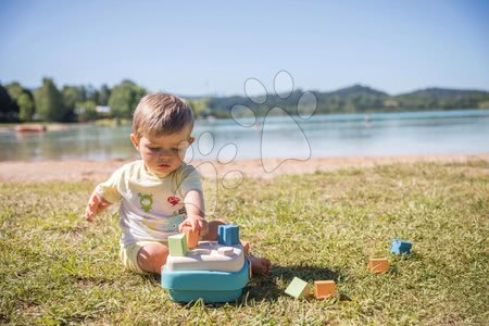 Hračky pre najmenších Smoby od výrobcu Smoby - Didaktický košík z cukrovej trstiny rastliny Bio Sugar Cane Shape Sorter Green Smoby_1