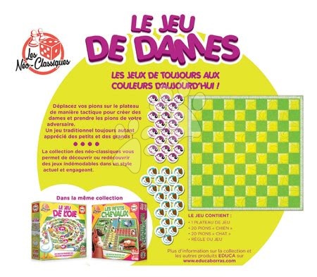 Társasjátékok - Társasjáték Dama Le Jeu de Dames Educa_1