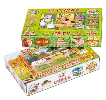 Puzzle de dados con motivo infantil - Cubos mágicos Safari Tabaco - 4