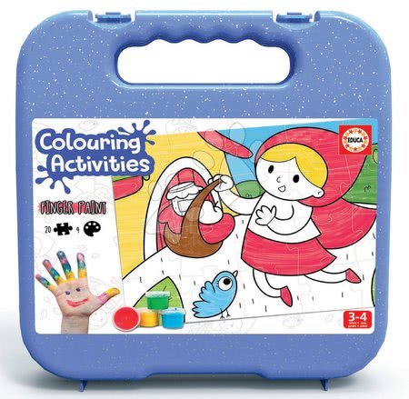 Detské puzzle do 100 dielov - Puzzle vymaľovánky Červená čiapočka Colouring Activities Educa