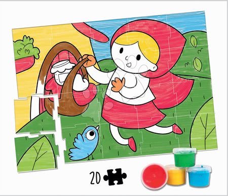 Puzzle dla dzieci do 100 elementów - Puzzle kolorowanka Czerwony Kapturek Colouring Activities Educa - 1