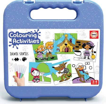 Jucării de memorie - Pexeso autocolante Povești Colouring Activities Educa