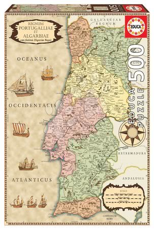 Hračky pre všetkých od 10 rokov - Puzzle historická mapa Portugalska Educa