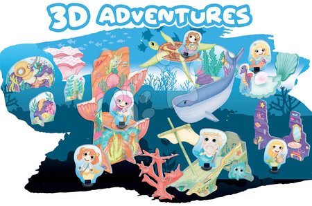 Puzzle 3D - Puzzle dobrodružstvo 3D Morské princezné Educa_1