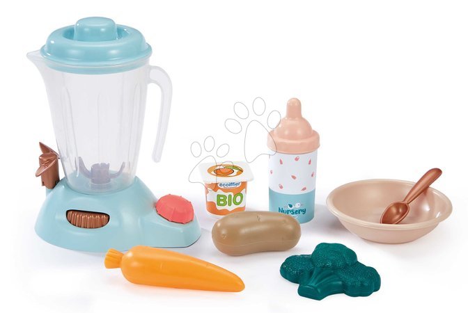 Küchenzubehör und Geschirr für Kinderküchen | Seite 2 - Raňajková sada s mixérom v kufríku Nursery Écoiffier