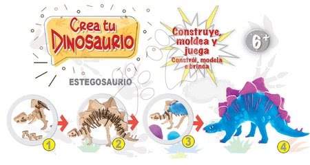Prace ręczne i tworzenie - Kreatywna gra Poskładaj swojego Dinozaura Stegosaurus Educa - 2