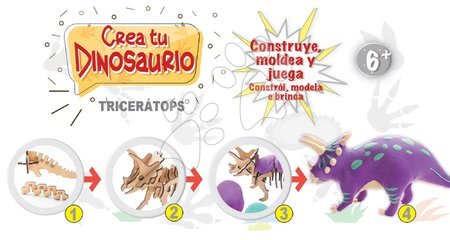 Kézimunka és alkotás - Kreatív játék Formáld meg Dínódat  Triceratops Educa - 2