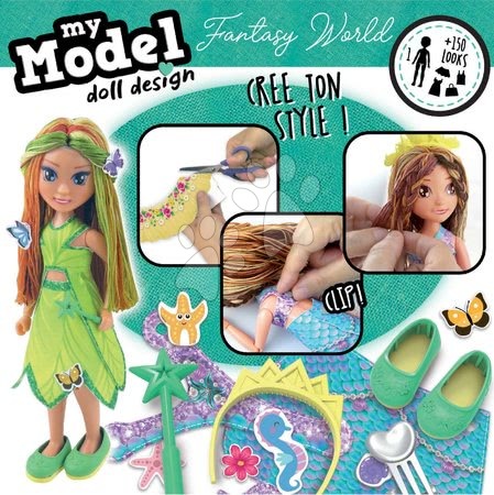Lucru manual și creație - Joc creativ My Model Doll Design Fantasy World Educa - 1