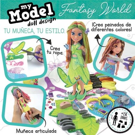 Lucru manual și creație - Joc creativ My Model Doll Design Fantasy World Educa - 2