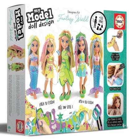 Lucru manual și creație - Joc creativ My Model Doll Design Fantasy World Educa - 4
