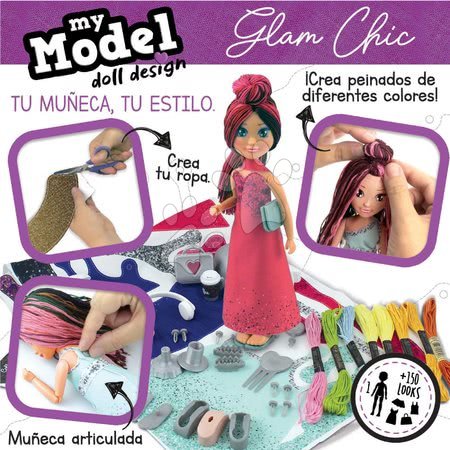 Lucru manual și creație - Joc creativ My Model Doll Design Glami Chic Educa - 2