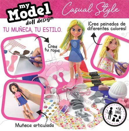 Kézimunka és alkotás - Kreatív alkotás My Model Doll Design Casual Style Educa - 2