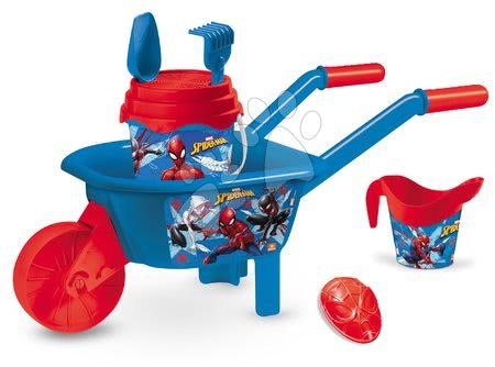 Spiderman - Samokolnica z vedro setom Spiderman Mondo 5 delov modro-rdeča od 18 mes